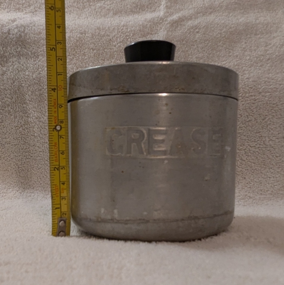 Aluminum Canisters 4 Pc MCM Vintage Embossed Nesting Sugar Coffee Tea Grease - Picture 13 of 16